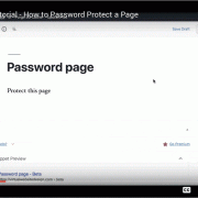 Password Protect a Page